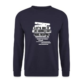 hippie jokes 60s awesome funny sayings green heart - Unisex Pullover - Navy - Vorne - Alina (178cm) & Michal (187cm)