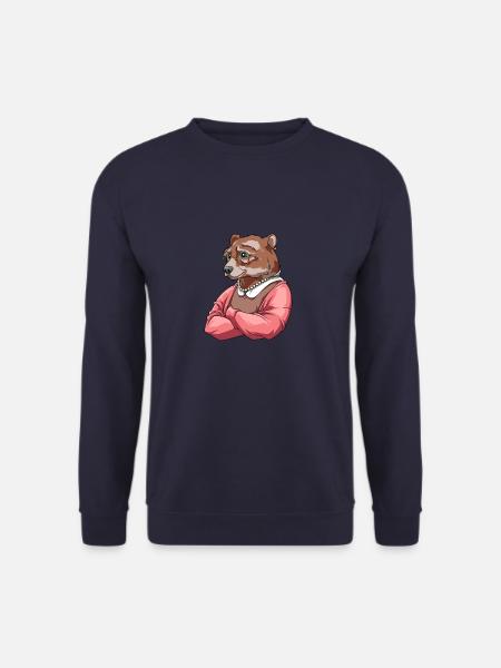 Lustige Großmutter Bär - Großmutter Enkelin - Unisex Pullover - Navy