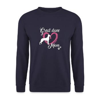 Great Dane Mom Mistress Dog School Great Dane - Unisex Sweatshirt - navy - Front - Alina (178cm) & Michal (187cm)