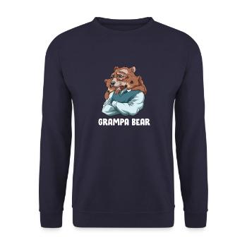 Großvater Bär - Zwillingsbabys Großvater - Unisex Pullover - Navy - Vorne - Alina (178cm) & Michal (187cm)