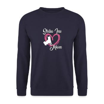 Shiba Inu Mom Hundehalterin Motiv süßes Shiba Inu - Unisex Pullover - Navy - Vorne - Alina (178cm) & Michal (187cm)