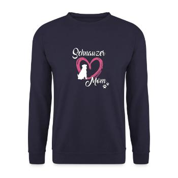 Schnauzer Mom cute giant schnauzer mistress Gassi - Unisex Sweatshirt - navy - Front - Alina (178cm) & Michal (187cm)