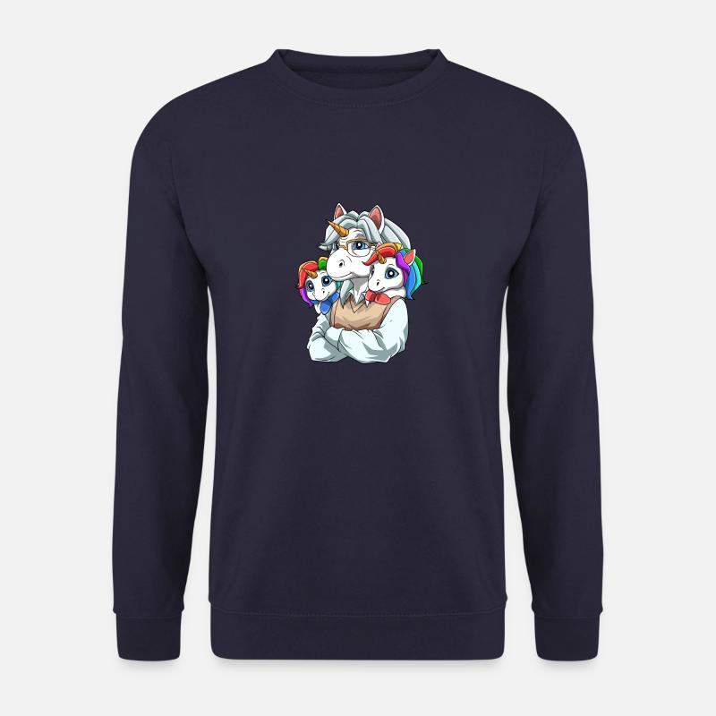 Enkelkinder und Großvater Einhörner - Unisex Pullover - Navy
