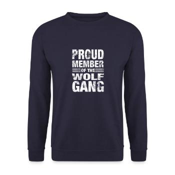 Wolf Pride Team Family Gift - Unisex Sweatshirt - navy - Front - Alina (178cm) & Michal (187cm)