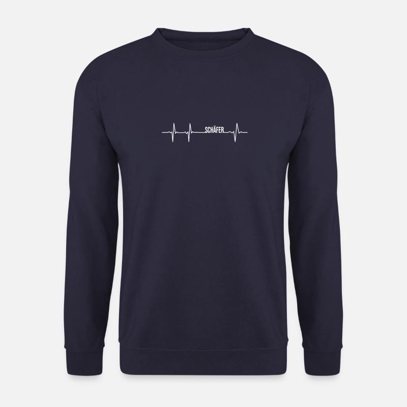 Schäfer Herzschlag Familie Nachname Geschenk - Unisex Pullover - Navy