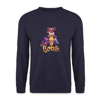 Du bist der Boba zu meinem Tee - Kawaii Bubble Tea - Unisex Pullover - Navy - Vorne - Alina (178cm) & Michal (187cm)