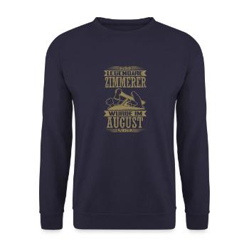 Zimmerer Geburtstag Sprüche Zimmermann Geschenke - Unisex Pullover - Navy - Vorne - Alina (178cm) & Michal (187cm)