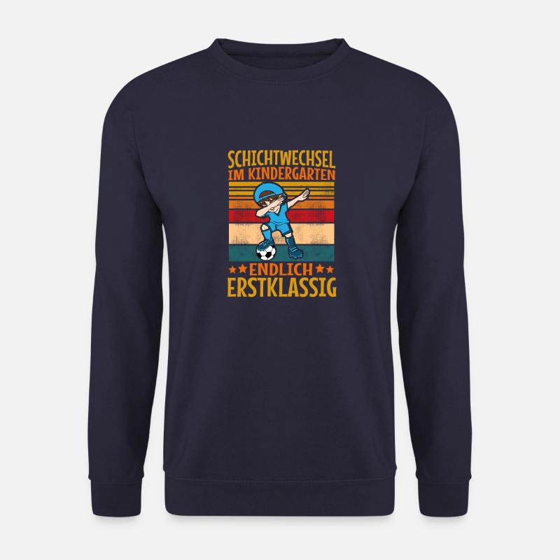 Kinder Fußball Einschulung Schulkind Junge - Unisex Pullover - Navy