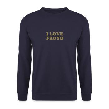 I love frozen yogurt - Unisex Sweatshirt - navy - Front - Alina (178cm) & Michal (187cm)