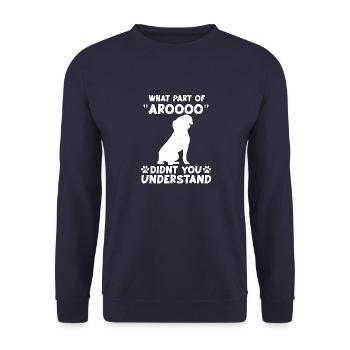 Cute Beagle Dog Owner Motif Beagle Gassi - Unisex Sweatshirt - navy - Front - Alina (178cm) & Michal (187cm)
