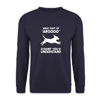 Beagle Dogs Fan Drôle Beagle Disant Gassi - Sweat-shirt Unisexe - marine - Devant - Alina (178cm) & Michal (187cm)