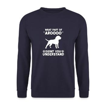 Beagle Fan Dog Motif Funny Beagle Gassi - Unisex Sweatshirt - navy - Front - Alina (178cm) & Michal (187cm)