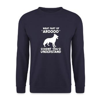 Berger Fan Chiens Drôle Chien de Berger Gassi - Sweat-shirt Unisexe - marine - Devant - Alina (178cm) & Michal (187cm)