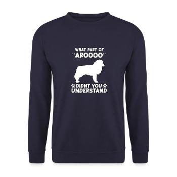 Chiens de berger australiens Fan Aussie Disant Gassi - Sweat-shirt Unisexe - marine - Devant - Alina (178cm) & Michal (187cm)