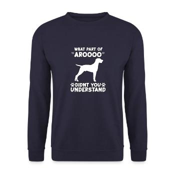 Magyar Vizsla Fan Dog Motif Funny Vizsla Gassi - Unisex Sweatshirt - navy - Front - Alina (178cm) & Michal (187cm)