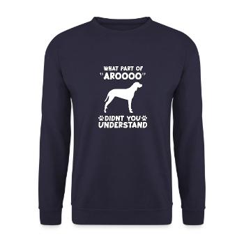 Cute Magyar Vizsla Gassi Motif Funny Vizsla - Unisex Sweatshirt - navy - Front - Alina (178cm) & Michal (187cm)