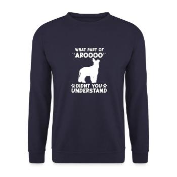 Schnauzer Fan Hunde Motiv Lustiges Schnauzer Gassi - Unisex Pullover - Navy - Vorne - Alina (178cm) & Michal (187cm)