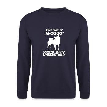 Shiba Inu Dog Fan Funny Shiba Inu Saying Gassi - Unisex Sweatshirt - navy - Front - Alina (178cm) & Michal (187cm)