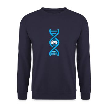Gaming is my DNA gaming controller - Unisex Sweatshirt - navy - Front - Alina (178cm) & Michal (187cm)