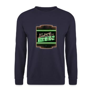 enlèvement extraterrestre extraterrestre je ne parle pas humain - Sweat-shirt Unisexe - marine - Devant - Alina (178cm) & Michal (187cm)