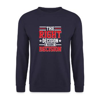 Milliardaire dans le style de vie d’entreprise Geschen - Sweat-shirt Unisexe - marine - Devant - Alina (178cm) & Michal (187cm)
