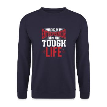 Business Mindset Lifestyle Entrepreneur Cadeaux - Sweat-shirt Unisexe - marine - Devant - Alina (178cm) & Michal (187cm)
