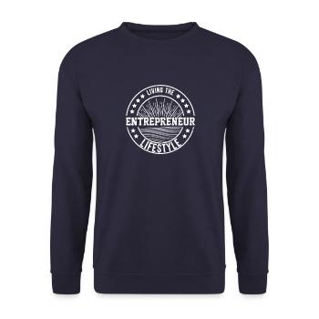 Business Minded Lifestyle Millionaire Mind Gifts - Sweat-shirt Unisexe - marine - Devant - Alina (178cm) & Michal (187cm)
