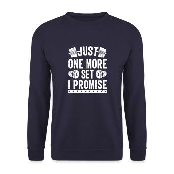 Fitness Lifestyle Workout Enthusiast Gifts Ide - Unisex Sweatshirt - navy - Front - Alina (178cm) & Michal (187cm)
