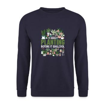 Planting Plants I love my garden Gartena - Unisex Sweatshirt - navy - Front - Alina (178cm) & Michal (187cm)
