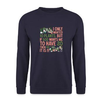 Vintage Ich liebe meinen Garten Pflanzung Gartenar - Unisex Pullover - Navy - Vorne - Alina (178cm) & Michal (187cm)