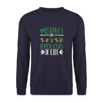 Pot Head Planter Plant Lovers Jardinage Le - Sweat-shirt Unisexe - marine - Devant - Alina (178cm) & Michal (187cm)