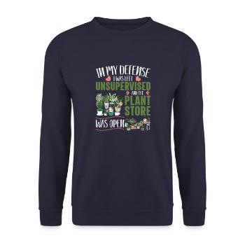 Harvest flowers and relax and cool down Ges - Unisex Sweatshirt - navy - Front - Alina (178cm) & Michal (187cm)