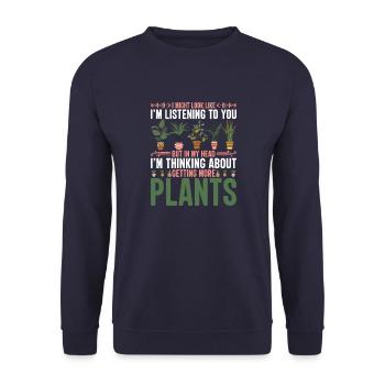 Récolte Fleurs Succulentes Détendez-vous et détendez-vous Ge - Sweat-shirt Unisexe - marine - Devant - Alina (178cm) & Michal (187cm)