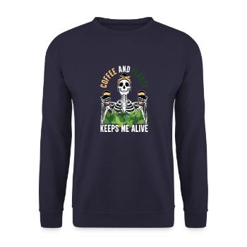 Harvest Flowers Lifestyle Planting Gardening Ges - Unisex Sweatshirt - navy - Front - Alina (178cm) & Michal (187cm)