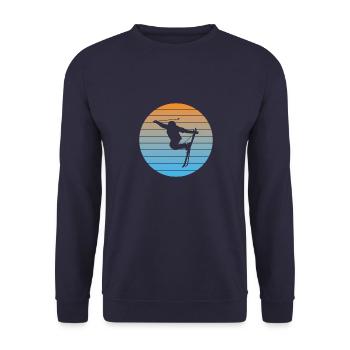 Skieurs Ski de Noël Sports d'hiver Ski - Sweat-shirt Unisexe - marine - Devant - Alina (178cm) & Michal (187cm)
