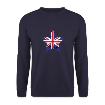 greatbrucking fishing hobby - Unisex Sweatshirt - navy - Front - Alina (178cm) & Michal (187cm)
