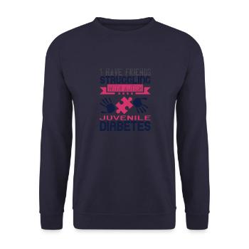 J’ai des amis aux prises avec l’autisme, les jeunes - Sweat-shirt Unisexe - marine - Devant - Alina (178cm) & Michal (187cm)