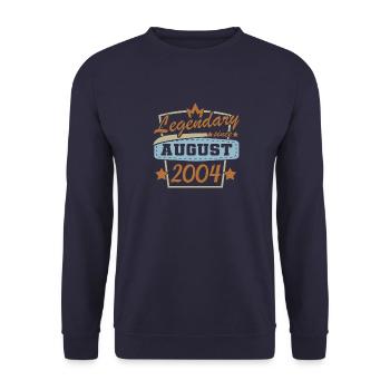 legendär seit August 2004 Sprüche - Unisex Pullover - Navy - Vorne - Alina (178cm) & Michal (187cm)