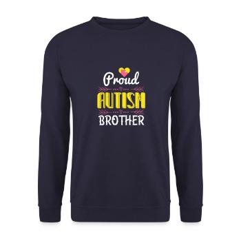 fier frère autiste - Sweat-shirt Unisexe - marine - Devant - Alina (178cm) & Michal (187cm)