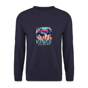 California Paradise Venice Beach Surf - Sweat-shirt Unisexe - marine - Devant - Alina (178cm) & Michal (187cm)