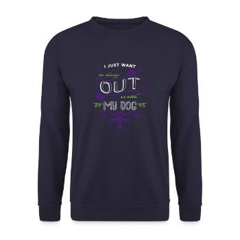 dogs funny sayings gift idea beagle dogs happy - Unisex Pullover - Navy - Vorne - Alina (178cm) & Michal (187cm)