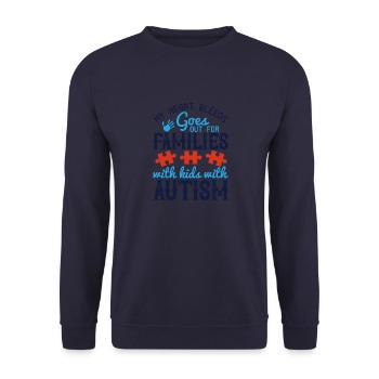 My heart bleeds, goes out for families with kids - Unisex Sweatshirt - navy - Front - Alina (178cm) & Michal (187cm)