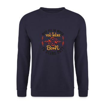 Pourquoi s’intégrer quand vous êtes né pour vous démarquer - Sweat-shirt Unisexe - marine - Devant - Alina (178cm) & Michal (187cm)