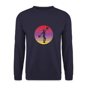 Cheerleader Gift Cheerleader Cheerleader Cheerleading - Unisex Sweatshirt - navy - Front - Alina (178cm) & Michal (187cm)