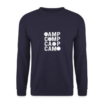 Camper Camping Camping Tools - Unisex Pullover - Navy - Vorne - Alina (178cm) & Michal (187cm)