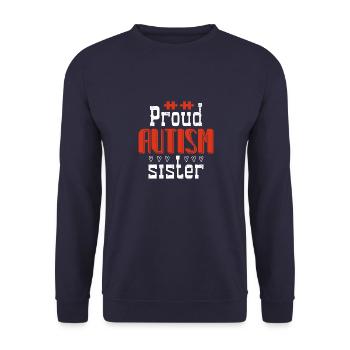 fière sœur autiste - Sweat-shirt Unisexe - marine - Devant - Alina (178cm) & Michal (187cm)