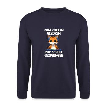 Gaming Fuchs - Computerspiele Online Spiele - Unisex Pullover - Navy - Vorne - Alina (178cm) & Michal (187cm)