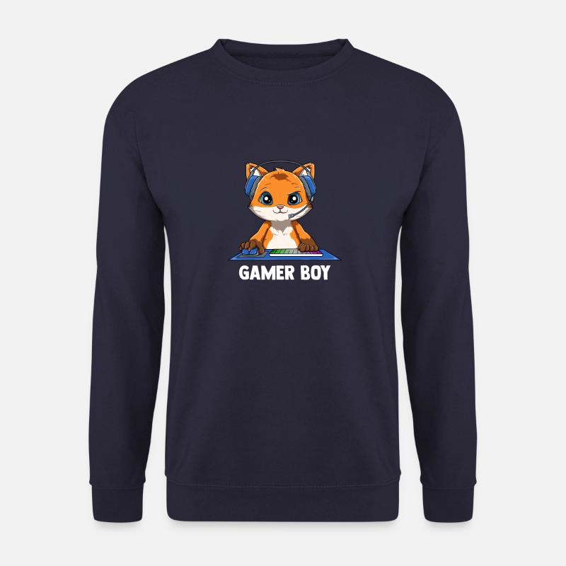 Zocken Jungs Fuchs - Computerspiele Videospiele - Unisex Pullover - Navy