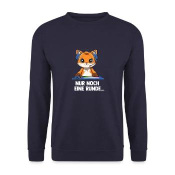 Gaming Fuchs - Computerspiele Videospiele - Unisex Pullover - Navy - Vorne - Alina (178cm) & Michal (187cm)