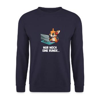 Gaming Fuchs - Computer Spiele Videospiele - Unisex Pullover - Navy - Vorne - Alina (178cm) & Michal (187cm)